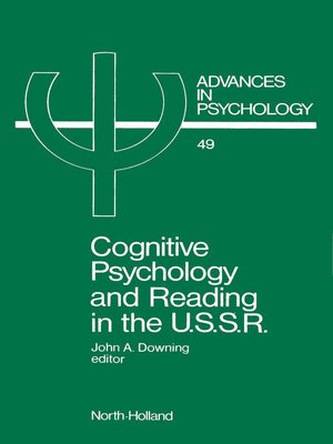 cover image of Cognitive Psychology and Reading in the USSR